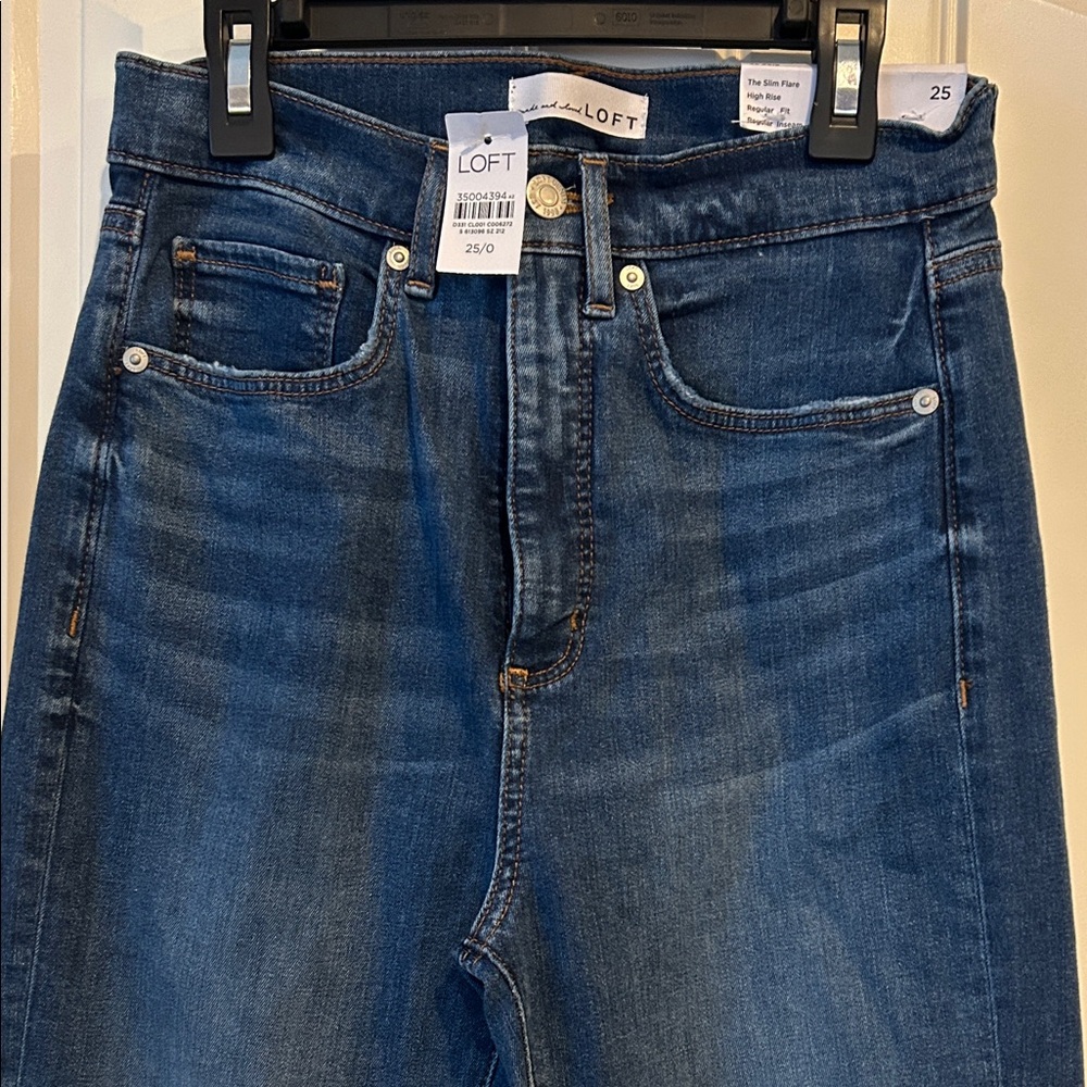 LOFT High Rise Dark Blue Jeans